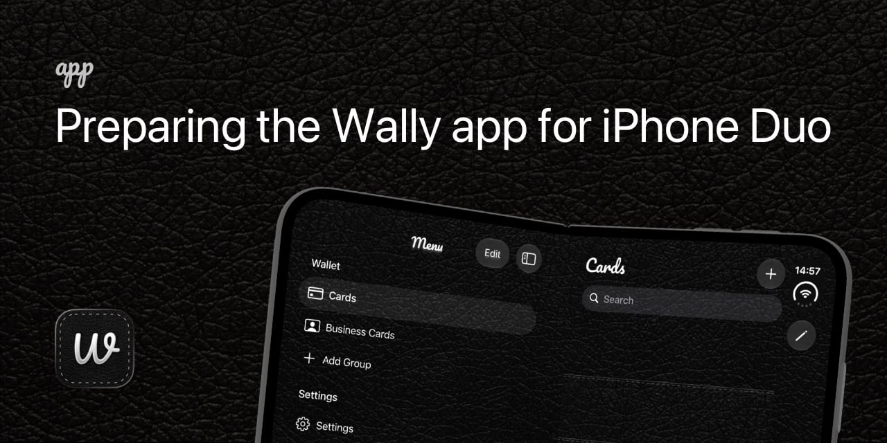 Preparing the Wally app for iPhone Duo